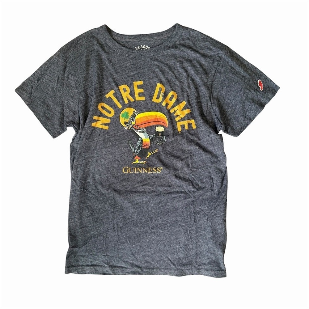League 91 Notre Dame‎ Guinness Toucan Graphic T-Shirt Mens Gray Size S